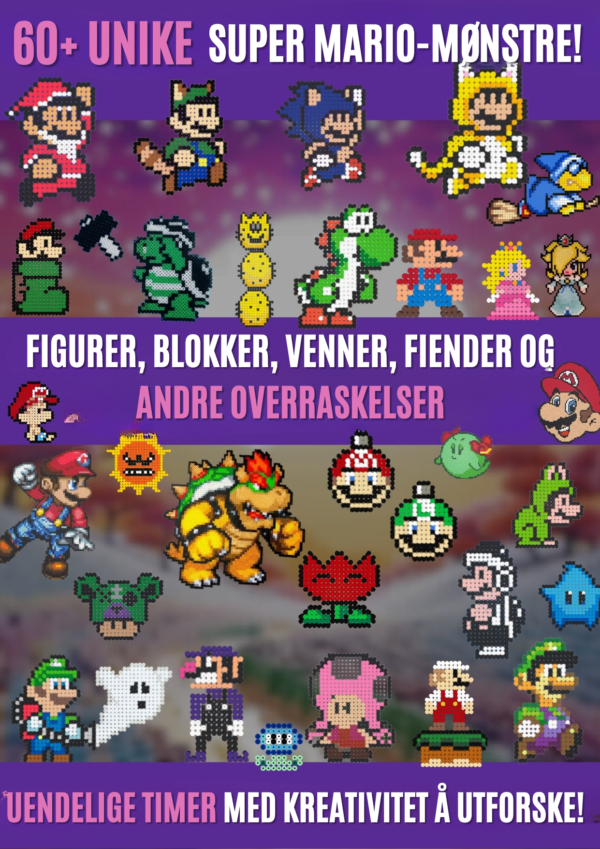 60+ Super Mario Perlebrettmønstre: Bygg dine favorittfigurer med perler!