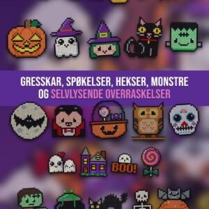 60 Halloween-perlemønstre – gresskar, spøkelser, hekser og monstre